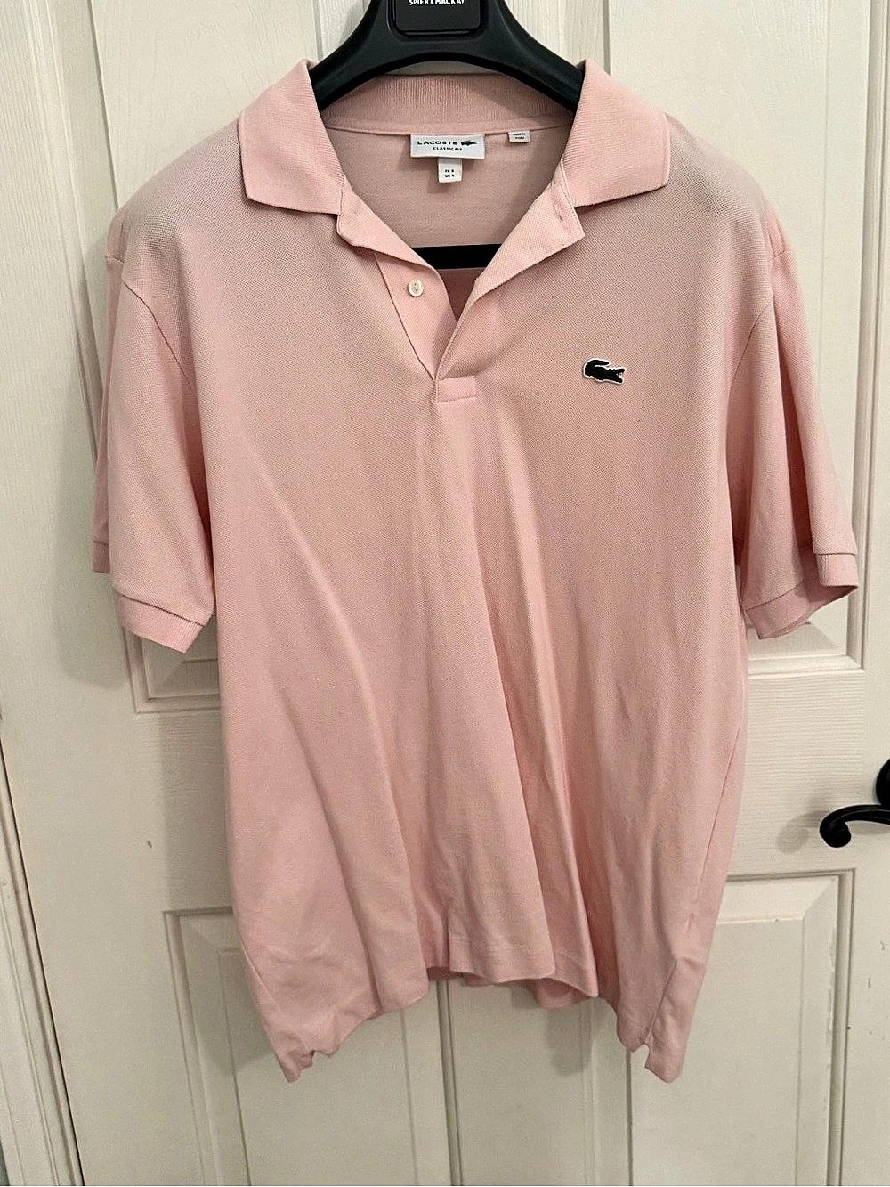 Lacoste Men's Classic Fit Original L.12.12 Polo Shirt Pink Polo Size 5 Large